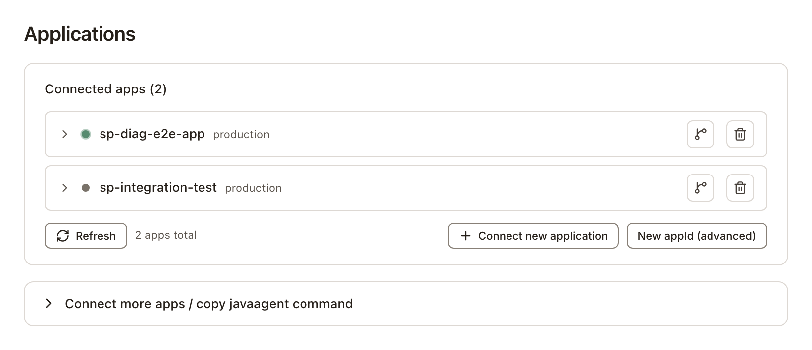 The attached application in Applications